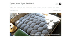 Desktop Screenshot of openyoureyesbedding.com